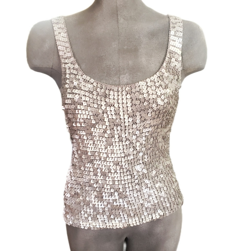 GEORGIOU STUDIO Dangling Sequin Tank (M)